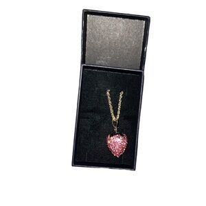 NIB STRAWBERRY NECKLACE- 14K PLATED GOLD